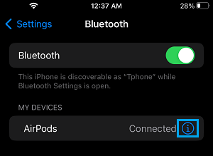 Open AirPods Details