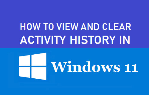 Clear Your Activity History In Windows 11