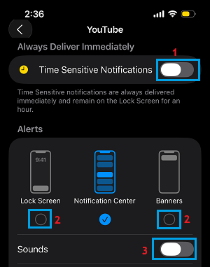 Disable Banner Style Notifications on iPhone