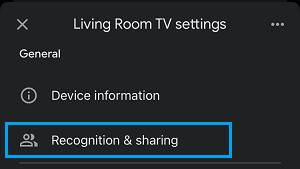 Chromecast Recognition and Sharing option in Google Home App