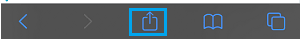 Share Icon on iPhone Safari Browser