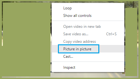 Enable Picture In Picture Mode in YouTube on Windows