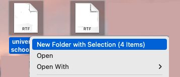 Create New Folder With Multiple Files on Mac