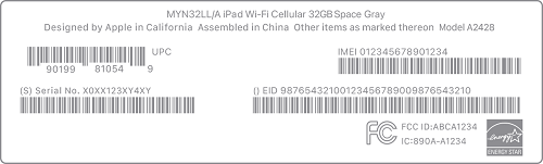 iPad Serial Number