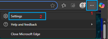 Open Microsoft Edge Settings