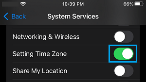 Enable Time Zone Settings On iPhone