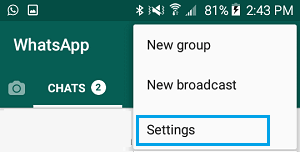 Open WhatsApp Settings 