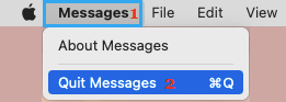 Quit Messages on Mac