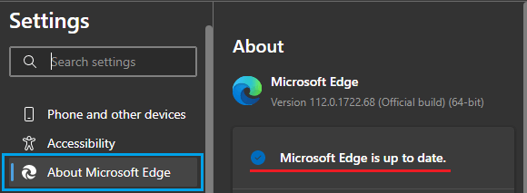 About Microsoft Edge Tab