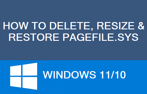 Delete Pagefile.sys in Windows 11/10