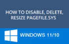 Disable, Delete, Resize Pagefile.sys