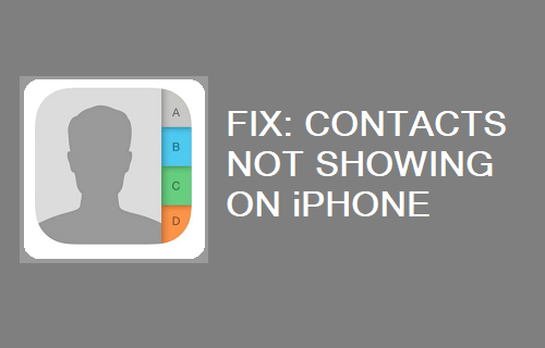 Contacts Not Showing On iPhone
