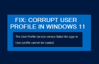 Corrupt User Profile In Windows