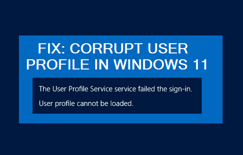 Corrupt User Profile In Windows