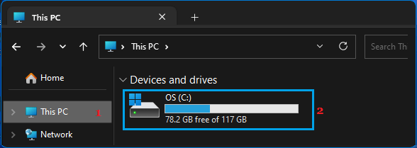 Open Local Drive on Windows PC