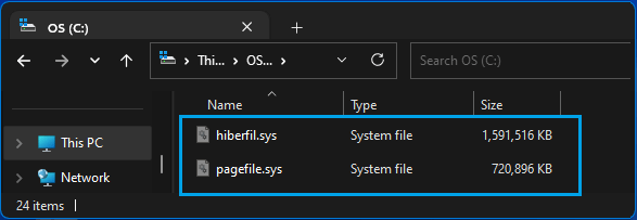 Location of Pagefile.sys on Windows Computer