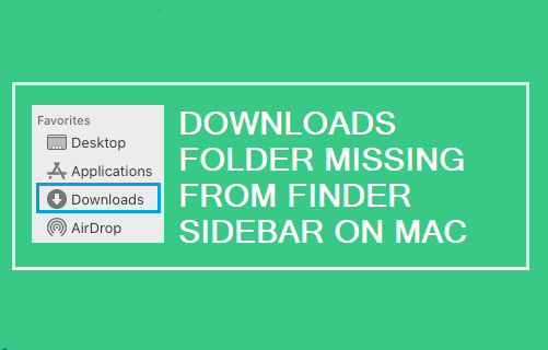 Downloads Folder Missing from Finder Sidebar on Mac