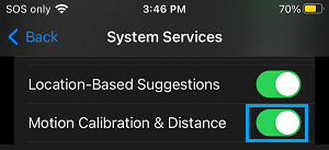 Enable Motion Calibration & Distance on iPhone