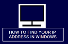 Find Your IP Address in Windows