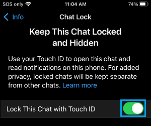 Lock Chat With Touch ID in WhatsApp