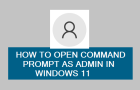 Open Command Prompt As Admin in Windows