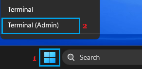 Open Terminal As Admin in Windows