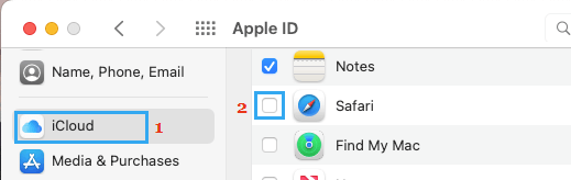 Prevent Safari Sync to iCloud on Mac