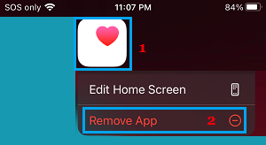 Delete Health App on iPhone