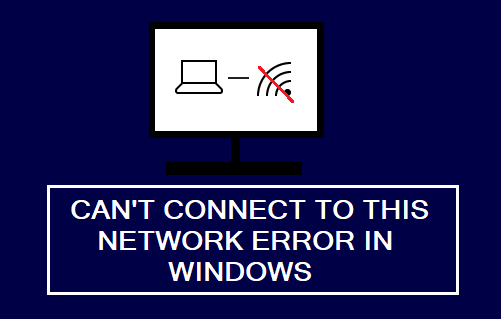 Can't Connect to This Network Error in Windows 11