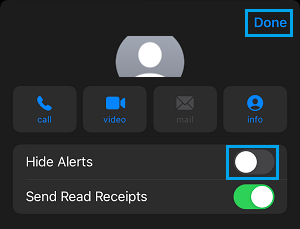 Disable Hide Alerts Option on iPhone