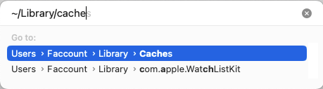 Go to Cache Folder on Mac