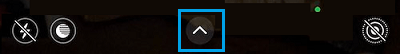 Up Arrow Icon in iPhone Camera