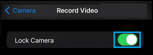 Lock iPhone Camera While Recording Video