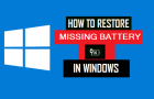 Restore Missing Battery Icon in Windows 11