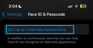 set up alternate appearance