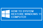 System Restore Windows 11 Computer