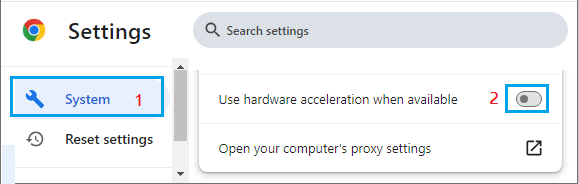 Disable Hardware Acceleration in Chrome Browser