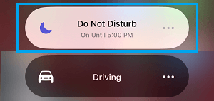 Disable Do Not Disturb From Control Center on iPhone