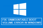 Unmountable Boot Volume Error in Windows 11