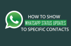 Show WhatsApp Status to Specific Contacts