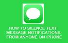 Silence Text Message Notifications on iPhone