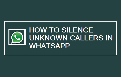 Silence Unknown Callers in WhatsApp