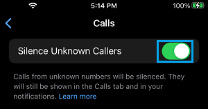 Silence Unknown Callers on iPhone