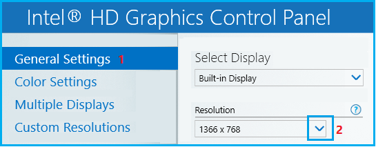 Intel HD Graphics Control Panel