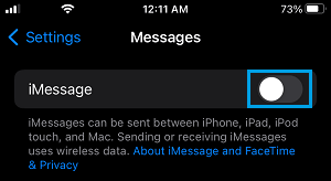 Turn OFF iMessage on iPhone
