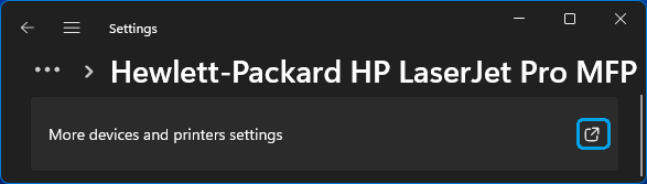 Open More Device and Printer Settings on Windows Computer