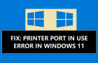 Printer Port in use
