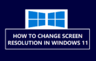 Change Display Resolution in Windows