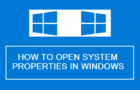Open System Properties in Windows
